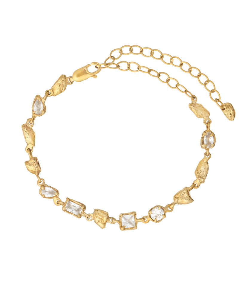 Ara White Sapphire Bracelet Gold