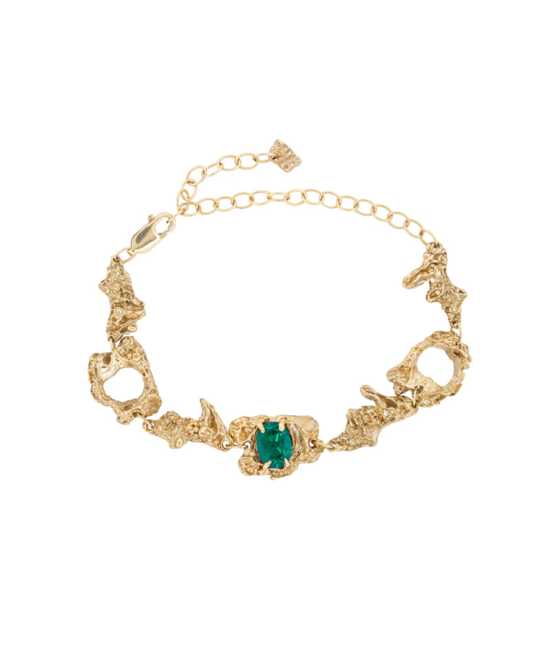 Hira Gold Emerald Bracelet